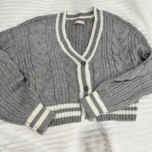 So Juniors Grey Cardigan Sweater XS